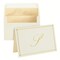 Gold Foil Letter S Personalized Blank Note Cards with Envelopes 4x6, Initial S Monogrammed Stationery Set (Ivory, 24 Pack)